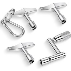 KORDOS 드럼 키 튜닝용 4팩 인체공학적 튜닝 세트 3개 Z 타입 빠른 도구 액세서리 크롬 도금 스틸