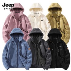 지프스피릿 양털 후리스 안감 후드 집업 점퍼 겉감 기모 안감 플리스 재킷 JP23588
