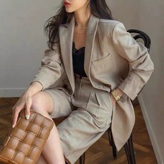 린넨 여름정장세트 투피스 캐주얼 반바지 면접 자켓 셋업