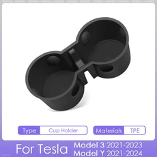 테슬라 모델 Y 2021-2024 액세서리 센터 콘솔 트레이 테슬라 모델 3 2021-2023 숨겨진 박스 웹캠 커버, 04 Cup Holder