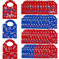 15.2 x 21.6cm(6 1/4 x 8 1/4인치) 벌크 50피스 애국 선물 가방 손잡이 포함