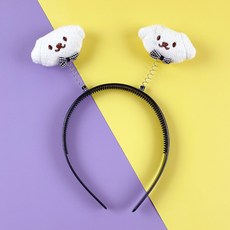 스프링 인형 머리띠 동물 생일 파티 사진관, G15.스프링인형머리띠-리본강아지