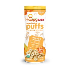 해피베이비 슈퍼푸드 퍼프 어린이 씨리얼 60g, 바나나 + 호박(Banana + Pumpkin), 1개