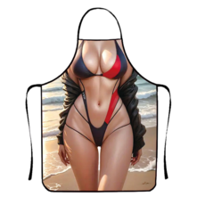 베르트폴 코믹 몸짱 비키니 캐릭터 앞치마, 1개, MIZ01