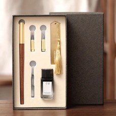 붓글씨 붓펜 만년필 브러쉬 지방 캘리그라피 서예 고급 디자인 가는 굵은 리필가능, 1.펜 스타일 붓펜, 소자체, 레드