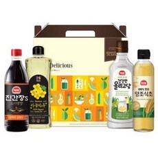 카놀라유 진간장 양조식초 올리고당 선물세트 설 명절 답례품, 단품, 1세트