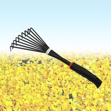 골든트리 원예용 갈퀴 철갈퀴 미니갈취 잔디 낙엽 조개, 1개