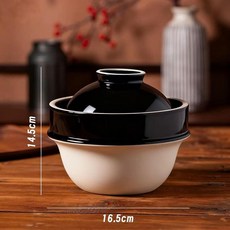 日式砂鍋 燉煮煲粥煲仔飯 明火耐高溫 平底土鍋, 1個, 小號 1.20 L,亮白色