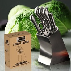 주방용 430 스테인리스 커브드 칼 정리 스탠드 블럭 수납 거치대 행거 꽂이, 1개