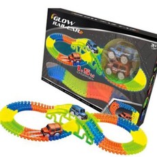 128PCS 완구 방향조절 재밌는 야광 장난감 자유도 레일카 놀이용품 86589EA 1(EA)