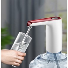 스마트 워터펌프 생수통펌프 자동 생수펌프 캠핑물통, 레드, 1개