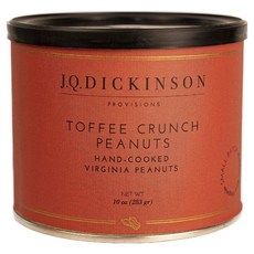 J.Q. Dickinson 太妃脆皮花生 手工烘烤維吉尼亞, 1個, 283g
