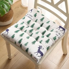 사각형 심플 모던 코튼 린넨 의자 패드 다다미 바닥 홈 오피스 좌식 쿠션 장시간 앉기 방석, T. 정글 사슴