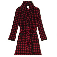 세틴체크 어린이 목욕가운 바쓰로브 목욕로브 샤워가운, L-XL, 1개