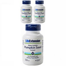 LIFE EXTENSION 水溶性南瓜籽萃取素食膠囊, 60顆, 3罐