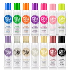 펑키 헤어 컬러 스프레이 샴푸로 지워지는 일시적 염색 할로윈 코스프레 파티 크레이지헤어데이 100g, 21글리터골드(금색), 1개