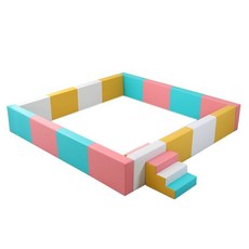 키즈카페 볼 풀장 유아 쿠션 매트 놀이방 수영장 공놀이 카페 놀이, F. 3X3 둥근사각형(풀만입니다), 1개