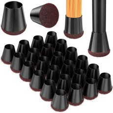 YTEACIUL 실리콘 의자 다리 바닥 프로텍터 24개 엑스트라 스몰 퍼플 커버 목재/타일/바닥 긁힘 보호 펠트 패드 캡 소음 없음, Round-XS-24PCS, 3-투명