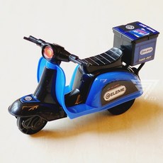 仿真迴力外送摩托車/4色可選】迴力車 仿真機車 Q版摩托車 小汽車玩具 玩具摩托車 小綿羊摩托車 小車車, 藍色, 1個