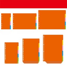 6공 바인더 A5 다이어리 커버 지퍼 현금 바인더, 6. S4 스퀘어 인덱스 5장