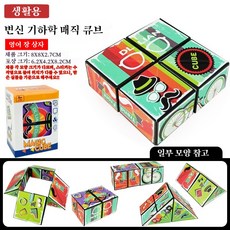 판매 중인 마법의 변화 루빅스 큐브3d 3차원 기하학 마법 큐브 특수형 자석 마법 큐브 교육용 소형 장난감, 라이프-버라이어티 루빅스 큐브(자석 제외) 70g