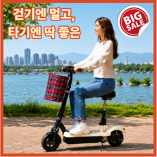 로드씽 전동킥보드 접이식 전동스쿠터 좌석형 출퇴근 바구니 시트 근거리 이동 실속형, 1개, 블랙, 24V 8Ah 15km