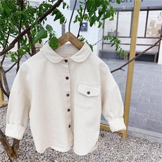 女童韓版春秋裝刺繡襯衣