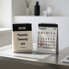 데일리오브젝트 자체제작 달력2026 미니 캘린더 26년 탁상달력, 1개, 화이트