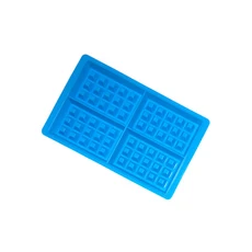 케이크 베이킹을 위한 사각형 실리콘 와플 몰드 탈형 및 청소가 용이함 비스틱 주방 도구, 03 blue