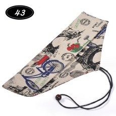 日式和風餐具收納袋，綁繩設計刀叉湯匙環保餐具袋，臺灣現貨快速出貨交換禮物推薦, 1個, 橫開綁繩款, 腳踏車