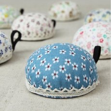 JSTrading 플라워 손목 핀쿠션 바늘꽂이 핀봉, 단일, 1개