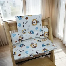 아기 식사 의자 쿠션 가을 겨울 외출 휴대용 미끄럼 방지 통합 쿠션 아기 먹는 성장 의자 액세서리, Lion