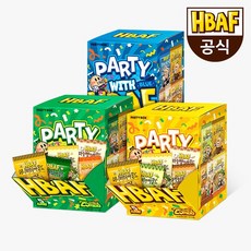 HBAF 바프 아몬드 파티박스 옐로우그린블루 허니버터 등 5가지맛 20g X 25봉, 1세트 파티박스 블루
