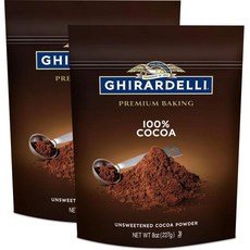 기라델리 베이킹 코코아 무가당 8온스 2개 묶음 Ghir아델i, 1개