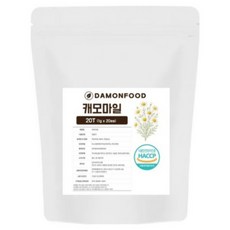 담온푸드 식약처 인증 캐모마일 티백, 1g, 1개, 20개입