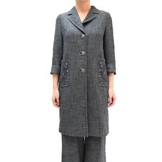 비꼴리끄 비꼴리끄트위드 자수 롱자켓 656489