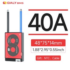 DALY BMS18650 NTC 배터리 36V 보호 60A 13S 낮은 고온 40A 차단 DALYBMS 이온 48V 밸런스 20A 10S, 30) Lifepo4 16S 48V - 40A NTC, 1개