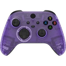 eXtremeRate 교체용 전면판 Xbox 시리즈 X 및 S용 컨트롤 맞춤화 그라데이션 투명 녹색 파란색 맞춤형 전면 하우징 쉘 무선 코어 컨트롤러, Clear Atomic Purple, 1개