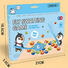 FLY SWATTING GAME 益智桌遊 蒼蠅拍 找找樂, 1個, 企鵝+