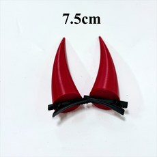 졸업사진 코스프레 코스튬 악마의 헤어 파워 데몬 컨셉 레드 할로윈 소품 클립 머리핀