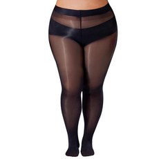MERYLURE 플러스 사이즈 샤이니 타이츠 여성용 쉬머 시어 실크 오일 팬티 스타킹 하이 웨이스트 섹시 글리터 스타킹 블랙.