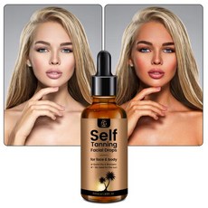 aoao 셀프 태닝 드롭 히알루론산 및 비타민 E 저알레르기 포뮬러 햇볕 없는 제품을 위한 천연 성분, 01 50ml