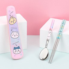 먼작귀 수저케이스세트-가벼운진공스텐 8460, 먼작귀-R0470, 1개