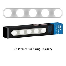 조이인레드 5구 3색 변경 가능 LED 화장대 조명 가정용 욕실 테이블용 USB 전원 공급, 1) 5 Bulbs
