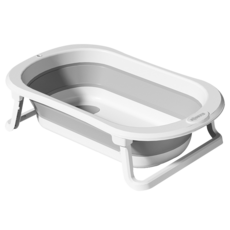 ELENOR 摺疊式嬰兒浴盆 感溫防滑設計, 無印灰, 1個