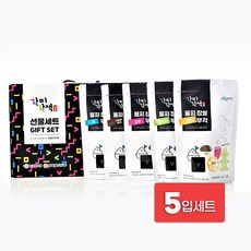 [Nanum] 율피 찹쌀 부각 5종 선물세트 100% 국내산 청정 해역 맥주안주 밥반찬 아이들 영양간식, 80g, 5개