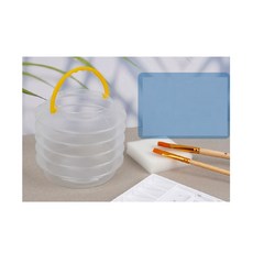 미술 물감 공간활용 깔끔한 보관 손잡이 물통