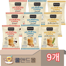 [쿨앤드몰] 데라리타 아몬드칩 3종 혼합 (오리지널/스위트콘/씨솔트), 9개, 25g