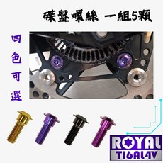 【瘋螺絲】KRV 專區 原廠 前後碟盤 螺絲組 64正鈦/鈦合金螺絲, 帝王黑&後碟, 1個