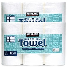 흡수력 짱! 도톰 코스트코 키친타올 160매 X 6롤, 6개